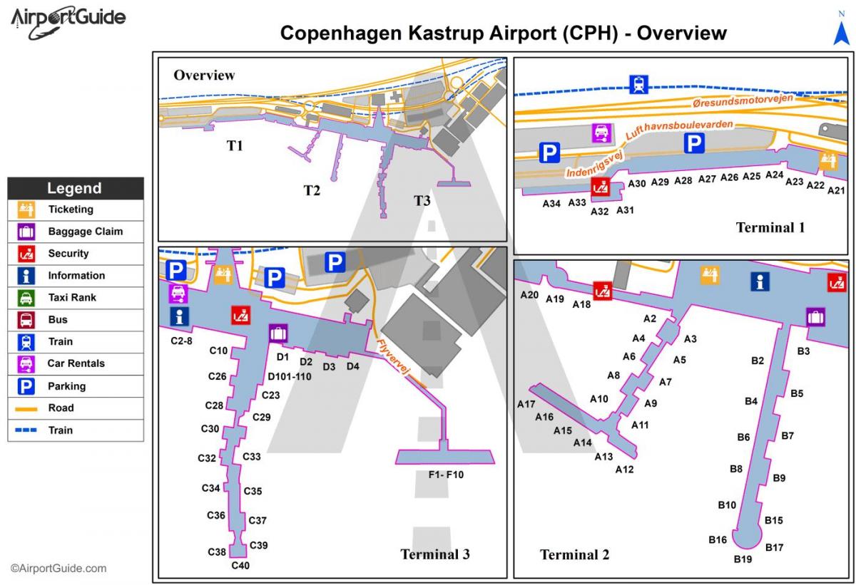 Kopenhagen Flughäfen Karte