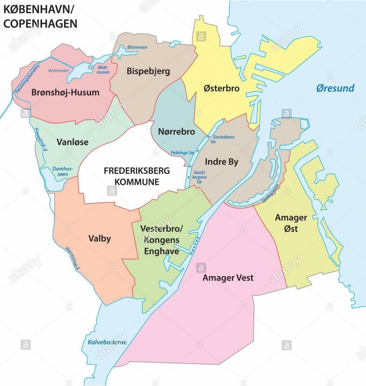 Stadtteilkarte Kopenhagen