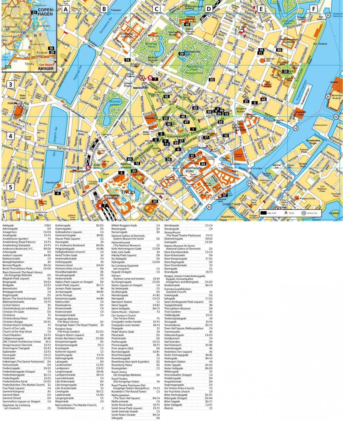 Kopenhagener Straßenkarte